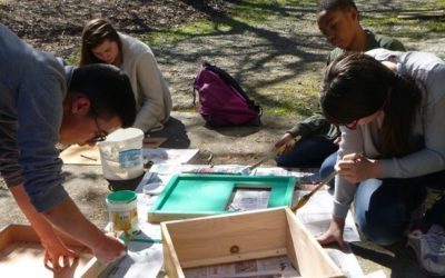 Construction de ruches pour des abeilles