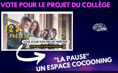 Soutenez le collège et votez pour notre projet : « La Pause » jusqu’au 13 juin