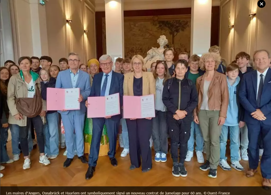 La presse en parle : « Angers, Haarlem et Osnabrück fêtent leur 60 ans de jumelage »