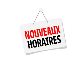 Rentrée septembre 2024 : Nouveaux horaires de cours